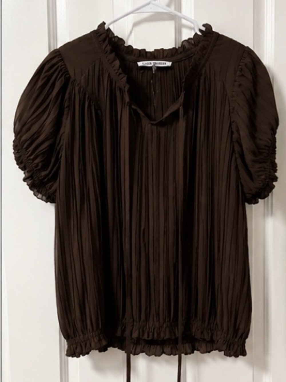Pleated Short Sleeve Top
